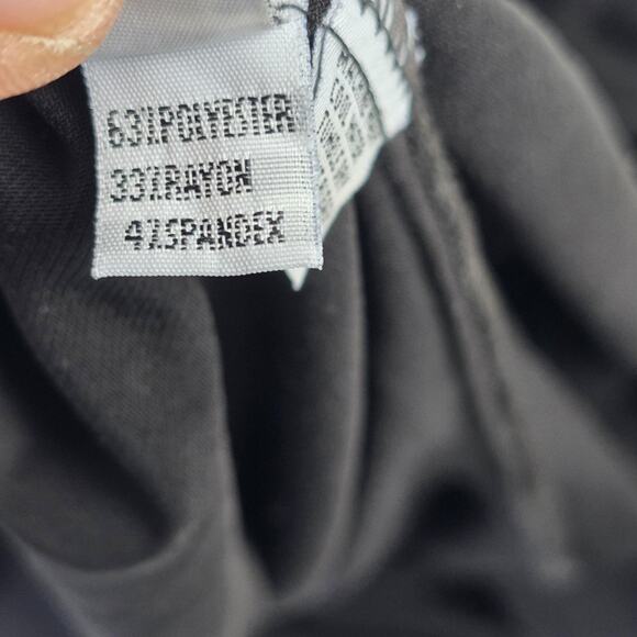 Planet Pants Womens Size 2 Black Wide Leg Elastic Waist made in USA Palazzo - Picture 10 of 12